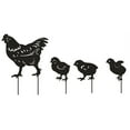 thumbnail image 2 of HomeKingdee Metal Chicken Garden Decorative Statues Distinct Hen and Chicks Silhouette Design,Black Hollow-Cut Yard Art, Perfect Decor for Lawns Yard Gardens, 2 of 4