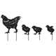 thumbnail image 1 of Adorno de jardín de silueta rústica de metal, decoración para exteriores, decoración con temática de pollo y conejo, resistente a la intemperie, juego de 4, decoración religiosa para festividades., 1 of 4