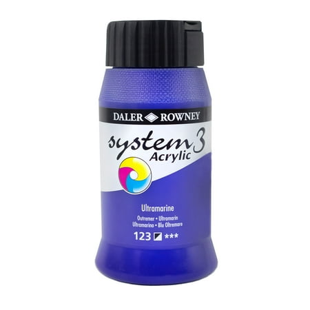 Daler Rowney System3 Ultramarine Blue 500ml Acrylic Paint Tube ...