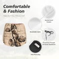 thumbnail image 4 of Balery Vintage Rose Botanical Art Pantalones cortos deportivos para mujer con forro y dos bolsillos, elásticos, para entrenamiento, gimnasio, yoga-Small, 4 of 7