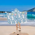 thumbnail image 2 of Yayeee Kids Hooded Towel with Hand Pockets Beach Soft Absorbent Bath Wrap 50 x 23.5 inch, Cartoon Easter Bunnies, 2 of 5