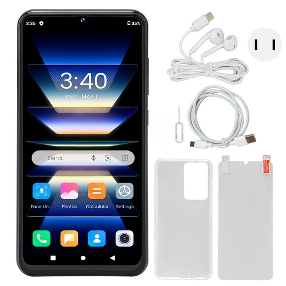 Water Drop Screen Cell Phone 6.53 In 100?240V 8GB 128GB Black for Android 12 4G 5GWIFI 4500 Mah Unlocked Smartphone