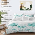 thumbnail image 3 of 3 Piece Blue Aqua Flower Duvet Cover Set California King,Microfiber Comforter/Quilt Cover with Corner Ties and 2 Pillowcases,White Floral Plant Herb Botanical All Season Bedding with Zipper Closure, 3 of 8