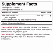 Futurebiotics Beet Root Extra Strength Heart, Circulation & Stamina Support - Non-GMO, 120 Tablets