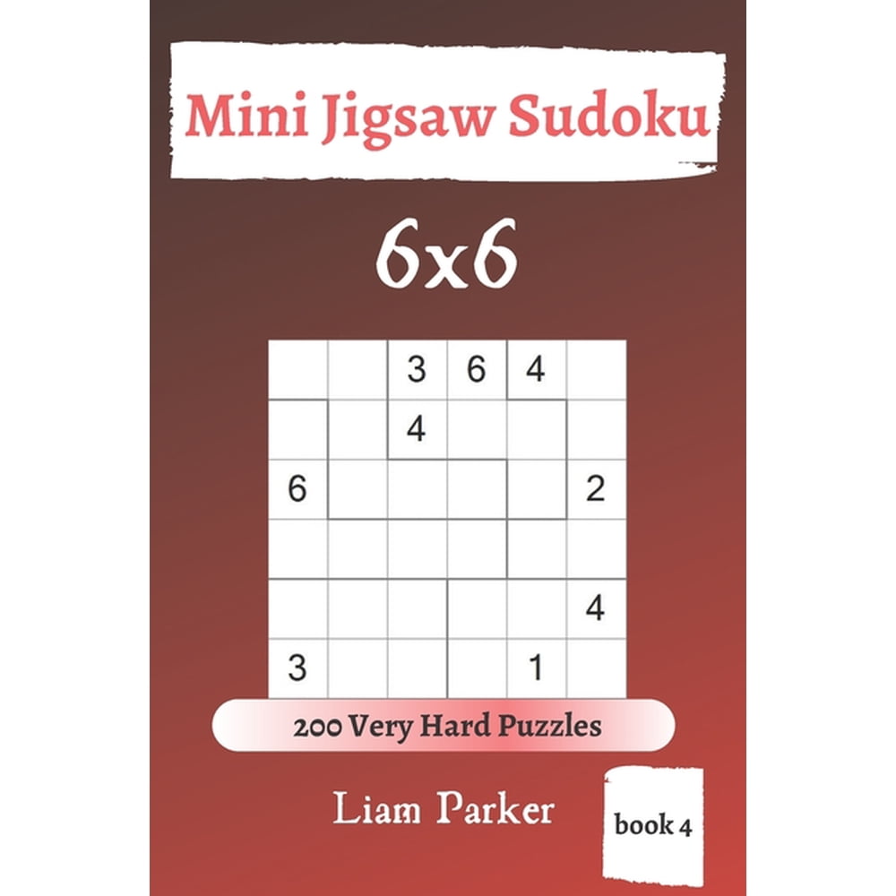 Mini Jigsaw Sudoku 200 Very Hard Puzzles 6x6 book 4 Walmart 