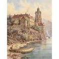 thumbnail image 2 of Carl Wenzel Zajicek 12x14 Black Ornate Wood Framed Double Matted Museum Art Print Titled: Durnstein (1913), 2 of 5