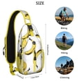 thumbnail image 4 of Banana Lover Sling Backpack with Tropical Fruit Pattern, Cute Yellow Banana Print Crossbody Daypack, Kawaii Cartoon Sweet Design, Lightweight and Durable, 4 of 5