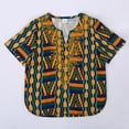 thumbnail image 2 of FUZHIQ Boys Shirts Button Up Africa Classic Childrens Dashiki Casual Loose Shirt Boys Girls ,4-5 Years, 2 of 6