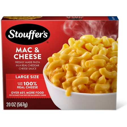 Stouffer’s Macaroni and Cheese, Large Size, Oven or Microwave Dinner, Easy Frozen Dinners 20 oz