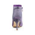 thumbnail image 2 of BLISSFUL STEP Women's Stiletto Heels Glitter Pointed Toe Ankle Boots Zipper Booties Purple Blue 8, 2 of 8