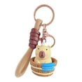 thumbnail image 2 of KLKCMS Cartoon Key Chain Pendant Animal Figurine Lovely Gift Cute Capybara Keychain Bathtub, 2 of 9