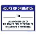 thumbnail image 1 of Hours Of Operation Sign, Pool Sign,, 1 of 1