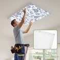 thumbnail image 4 of Boho Blue Floral Magnetic Fluorescent Light Covers for Ceiling Lights 2x4Ft,Vintage Farmhouse Paisley Plant Leaf Office Classroom Kitchen Drop Ceiling Light Covers Lighting Filters Shade Panel 4Packs, 4 of 9