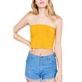 thumbnail image 5 of FashionMille Solid Casual Cooling Down Medium Weight Strapless Tube Top Sleeveless Cropped Bandeau Tops, 5 of 5