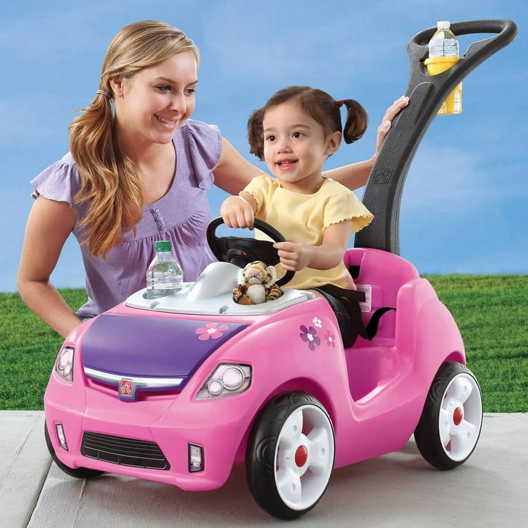 Step2 Whisper Ride II Pink Kids Push Car and Ride on Toy for