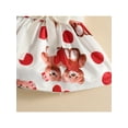 thumbnail image 6 of Valentines Days Summer Baby Girls Princess Dress Strap Sleeveless Cartoon Bear Printed A-Line Mini Sundress 0-3Y, 6 of 9