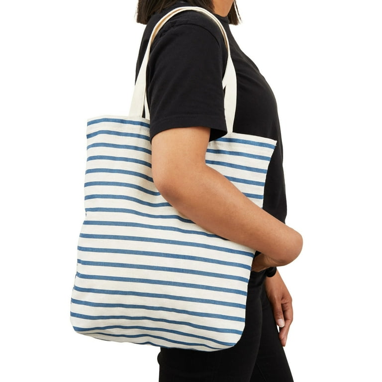 Canvas Reusable Shopping Bag Totes, Small 6.5x3.5x8 inch, 10 Pack