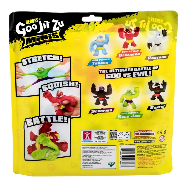 Heroes of Goo Jit Zu Minis Mega 6 Pack 2.5 inch Mini Heroes Ages 4