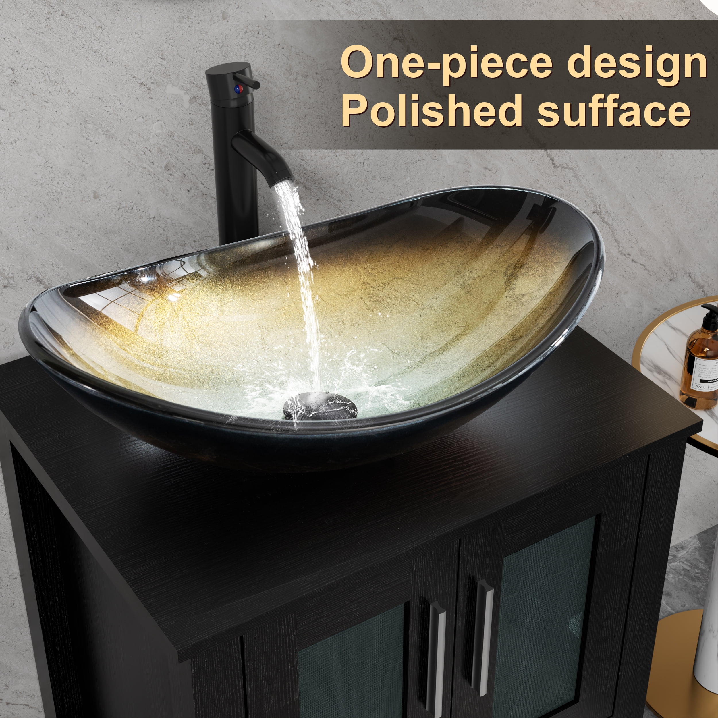 VS029CH 21" Stained Glass Bathroom Vessel Sink
