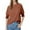 Coffee, variant on Solid Color Plus Size Loose Fit O-Neck Puff Sleeve Long Tee For Women Stylish Comfortable Casual Tops Shirts Stylish Dailywear