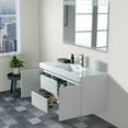 thumbnail image 4 of Vanity Art 48 Inches LED Single Sink Wall Mounted Bathroom Vanity Set 2 Drawers 4 Shelves Storage Cabinet White Engineered Top Undermount Rectangle Sink, 4 of 7