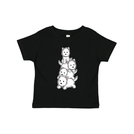 

Inktastic Kawaii Westie Stack Gift Toddler Boy or Toddler Girl T-Shirt