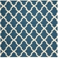 thumbnail image 3 of SAFAVIEH Cambridge Liam Geometric Wool Area Rug, Navy Blue/Ivory, 8' x 8' Square, 3 of 8