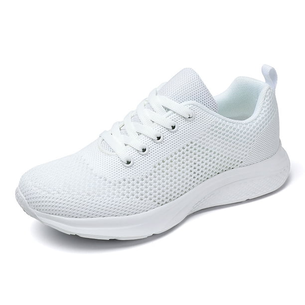 Zapatos Tenis para Correr Mujeres Que Hacen Punto Con Cordones Ligeros Entrenamiento Yoga