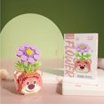 thumbnail image 3 of Bloques de construcción de Anime, belleza educativo de juguete negra, canela, perro, fresa, oso, ensamblaje de flores, decoración del hogar, regalo de vacaciones, 3 of 5
