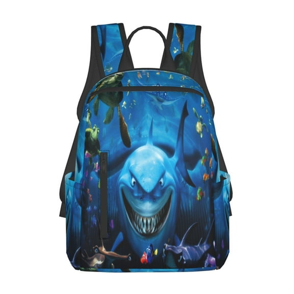 14.7in Finding Nem0 Backpack Cute Cartoon Lightweight Backpacks Portable Outdoor Travel