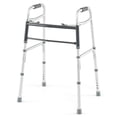 thumbnail image 1 of Gymax 2-Button Folding Walker Lightweight Aluminum Mobility Aid 7-Level Adjustable Height, 1 of 10