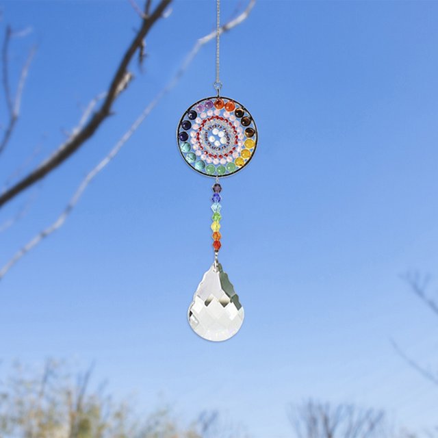 Colgante de cristal Life of Tree Colorful Beads Light Catcher Rainbow Maker (D) Ndcxsfigh Para estrenar