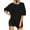 Black, variant on MOYIKO Oversized T Shirts for Women Crewneck Loose Fit Tees Summer Tops