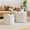 Travertine, variant on Round Coffee Table Set of 2 (Brown 26.8"+18.3") | Modern Nesting Tables, Circle Drum Coffee Tables, Non-Slip Feet, End Table, For Living Room Office, No Assembly