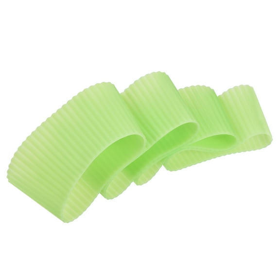 Uxcell Silicone Protective Anti-slip Bottom Mug Cup Sleeve Water Bottle Boot Green 4 Pack