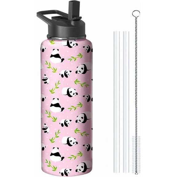 32oz Corgi Water Bottle with Handle and Flip Straw, Dog Animal Sports Stainless Steel Insulated Cup Travel Coffee Mug Tumbler, Birthday Mothers Day Chritmas Gifts for Women