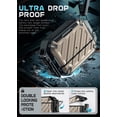 thumbnail image 3 of SUPCASE for Apple AirPods Pro 3 Case with Lock & Carabiner, [IP68 Waterproof] [Military-Grade Protection] [Supports Wireless Charging] Anti-Scratch Hard Shell Cover for AirPods Pro 3rd Gen, Desert, 3 of 6