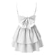thumbnail image 4 of Vestido swing sin mangas para mujer - Vestido informal de verano de color liso con espalda descubierta y lazo, 4 of 4