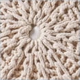 thumbnail image 2 of Cotton Knitted Pouf – Beige Extra Seat & Foot Rest for Home | Beige | Round, 2 of 6