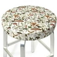 thumbnail image 3 of Bingfone Mushroom Garnish Padded Round Bar Stool Cover Cushion with Elastic Fabric Round Chair Seat - Mushroom Garnish, 3 of 7
