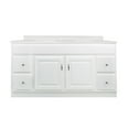 thumbnail image 6 of Design House Concord Vanity in White with Solid White Cultured Marble Top, Fully Assembled, 61-Inch, 6 of 15