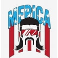 thumbnail image 2 of Americana Merica Mustached Man White Adult Crew Neck Long Sleeve Tee-XXL, 2 of 3