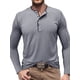 thumbnail image 1 of TRKIYQC Camiseta para Hombre, Manga Larga con Cuello Henley y Cierre con Botones, Tops de Otoño Ajustados, Ropa de Calle para Diario Informal TRKIYQC moda, 1 of 7