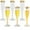 Multicolor, variant on 6 Pack Gold Glitter Plastic Champagne Flutes Disposable 6.5 Oz for Weddings Parties Anniversaries
