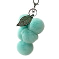 thumbnail image 4 of Faux Fur Grape Keychain Keyring Bag Purse Charm Decoration Light Green, 4 of 9