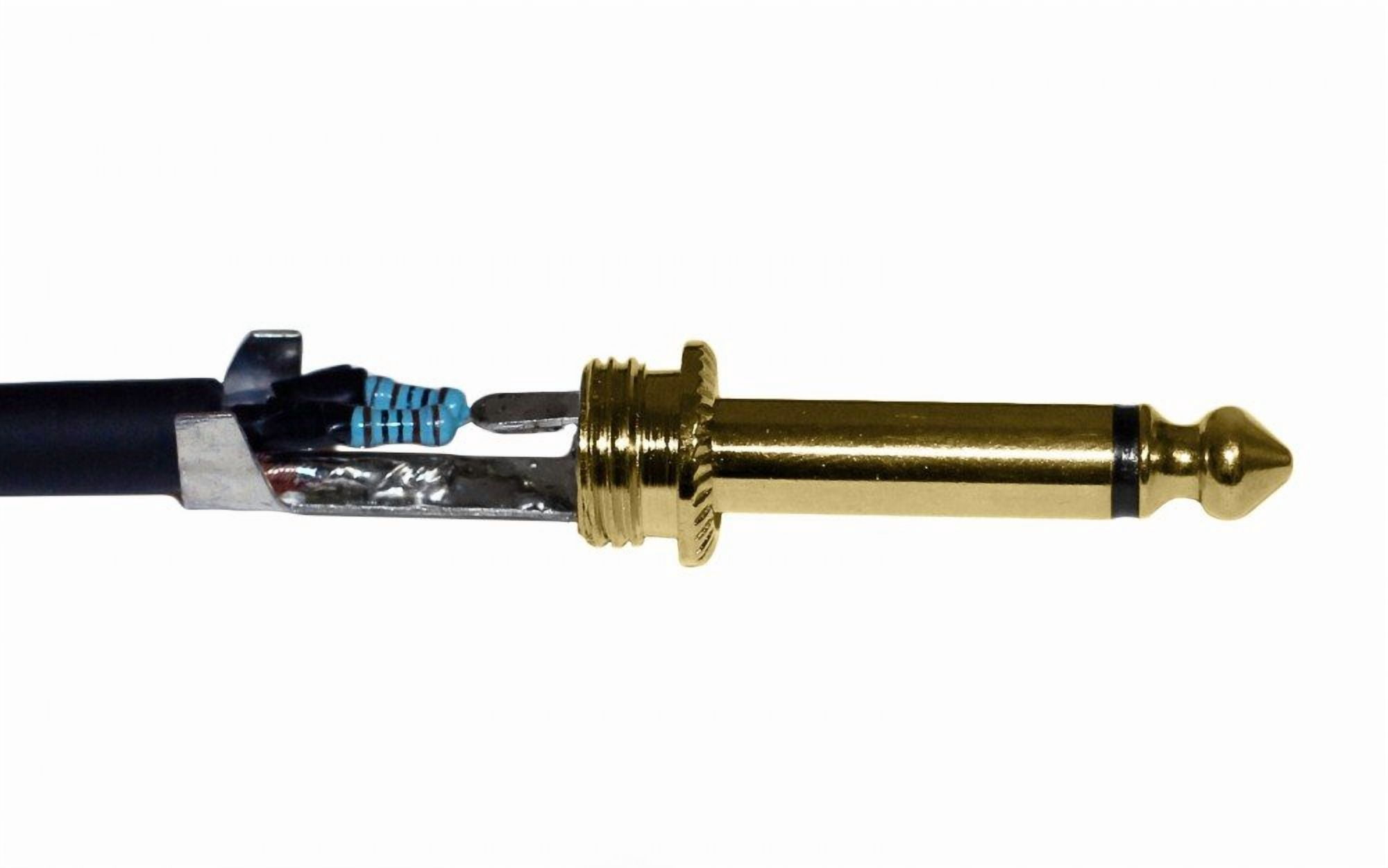 Castline Gold 3.5mm TRS to 1/4" TS Mogami 2549 Stereo to Mono Summing Cable with Resistors (6 Ft)