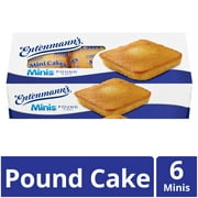 Entenmann’s Minis Pound Cake, 6 Individually Wrapped Snack Cakes per Box, 9.25 Ounces