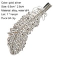 thumbnail image 6 of Cheers.US 6Pcs Women Girls Crystal Metal Leaf Hair Clip Shiny Feather Shape Alloy Rhinestone Hair Elegant Vintage Barrette Accessories for Dating Wedding Birthday, 6 of 7