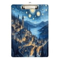 thumbnail image 2 of 12.5x9 Inch Acrylic Clipboard with Metal Clip – Single-Sided Print & Retractable Hook，A House under The Starry Sky, 2 of 8