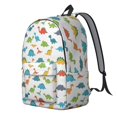thumbnail image 2 of Dinosaur and Silhouettes White Pattern Backpack for School, Cute School Bag with Adjustable Shoulder Straps and Padded Back, 15.7"x11.8"x5.5", 2 of 5